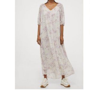 H&M Loose Fit Flowy Floral Maxi Boho Dress NEW- Sz. XS